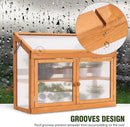 MCombo 2-Tier Wooden Cold Frame Garden Greenhouse Raised Flower Planter Shelf Bed Protection 6057-0160 (Orange)