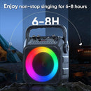 Karaoke Machine, Portable Bluetooth Speaker with 2 Wireless Microphones for Adults & Kids with Lights, Karaoke Microphone with PA System Supports USB/TF/REC/FM/AUX for Home Party Home System Packages by TinyTreasures Baby Boutique