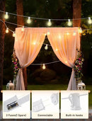 25Ft LED String Lights Outdoor, G40 Globe Patio Lights with 27 Shatterproof LED Bulbs, Waterproof Dimmable Hanging Light for Patio Wedding Bistro Party Yard Decor, E12 Socket Base, White Wire by GreenHaven Gardens