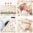 Baby Play Mat, 50x50 Playpen Mat with Super Soft Touch, Activity Playmat with Upgraded Anti-Slip Bottom, Machine Washable Crawling Mat for Floor & Picnic(Boho Color Blocks) by TinyTreasures Baby Boutique