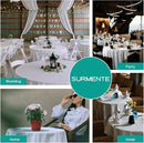 Surmente 132 inch Round tablecloths -10 Pack White Round Table Cloths, Polyester Fabric Table Covers for Weddings, Banquets, or Restaurants by CozyNest Decor
