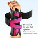FREETOO Wrist Support Brace Left Hand for Tendonitis, Sprained Wrist, Strain, Pain Relief Wrist Splint for Carpal Tunnel, Arthritis, Wrist Immobilizer Fit Women and Men for Sleeping (S/M, Black/Pink) by CozyNest Decor