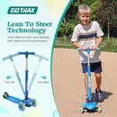 Gotrax KS1 Kids Kick Scooter, LED Lighted Wheels and 3 Adjustable Height Handlebars, Lean-to-Steer & Widen Anti-Slip Deck, 3 Wheel Scooter for Boys & Girls Ages 2-8 and up to 110 Lbs by TinyTreasures Baby Boutique