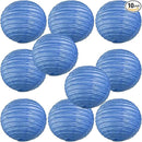 WYZworks Round Paper Lanterns 10 Pack (Flat Blue, 14") - Hanging Paper Lanterns Lamp for Wedding, Birthday, Party and Home Decorations with 8", 10", 12", 16" Option by GreenHaven Gardens