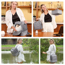 NCVI Breast Pump Bag, Double Layer Removable Pump Bag for Spectra S1, S2, Medela, Breast Pump Backpack with Ice Pack, Insulated Breast Milk Cooler Bag for Working Nursing Moms, Grey by TinyTreasures Baby Boutique