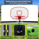 Upgraded 16FT 15FT 14FT 12FT 10FT 8FT Trampoline Outdoor with Basketball Hoop and Net, Capacity for 4-6 Kids and Adults by TinyTreasures Baby Boutique