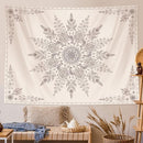 Lunerfex Boho Floral Tapestry Mandala Wall Tapestry, Cute Tapestries for Bedroom Beige Flower Tapestries Wall Hanging for Bedroom Living Room Decor Beige-2 70"x90" by CozyNest Decor