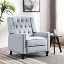 Fabric Push Back Recliner Chair Mid Century Tufted Single Comfy Reading Sofa Chair for Living Room/Bedroom/Home Theatre, Grey by CozyNest Decor