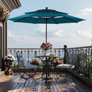 GREEN PARTY 10ft Outdoor Patio Umbrella, Auto-Tilt Market Table Umbrellas with Crank, 8 Sturdy Ribs & 1.5" Pole UV Protection for Garden Deck Backyard Pool by GreenHaven Gardens