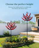 Yard Garden Wind Spinners - 91" Height Extra Large Wind Spinners Outdoor Metal, Kinetic Wind Sculptures for Lawn Patio Garden Decor (Burgundy Lotus) by CozyNest Decor