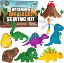 MOMOTOYS Dinosaurs World Beginner Sewing Kit for Kids Ages 7+ – Includes 9 Kids Sewing Projects w/Tools & Art Supplies – DIY Felt Crafts for Girls & Boys, Gifts for 7, 8, 9, 10, 11, 12 Year Old by TinyTreasures Baby Boutique