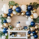 RUBFAC 129pcs Navy Blue Balloons Different Sizes 18 12 10 5 Inch, Latex Balloon Garland Arch Kit for Birthday Party Graduation Baby Shower Wedding Holiday Balloon Decoration by TinyTreasures Baby Boutique