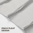 Joydeco Pinch Pleated Linen Curtains Darkening Drapes for Bedroom, 100% Blackout Drapes 96 inches Long 2 Panels Heat Blocking Curtains(Ivory,40'' Wx96'' L) by CozyNest Decor