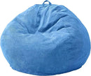 Hobestluk 2.5FT Bean Bag Chair Beanbags Small Bean Bag Chair with Filler Included Teardrop Bean Bag with Removable Cover for Bedroom Living Room (Small, Blue) by CozyNest Decor