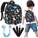 Accmor Toddler Backpack Leash, Cute Dinosaur Kids Backpack with Anti Lost Wrist Link, Mini Child Backpack Leash Baby Walking Harness for Outdoor Travel, Adorable Backpack Tether for Boys by TinyTreasures Baby Boutique