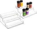 SIMPLEMADE 3-Tier Spice Rack Organizer - Versatile Storage Shelf for Kitchen, Bathroom, Bedroom & Office, Set of 2, Clear by CozyNest Decor