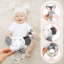 Baby Rattles 0-6 Months Newborn Toys Infant Toys 0-3 Months Rattles for Babies 0-6 Months Baby Toys 0-6 Months, Black and White High Contrast Plush Stuffed Baby Toys for 0 3 6 9 12 Months Girls Boys by TinyTreasures Baby Boutique