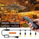 1-Pack 150 ft Outdoor String Lights with Remote Patio Lights Weatherproof, 45+3 Spare S14 Shatterproof Warm 2200K Bulbs, 3 Lighting Modes&Dimmable&Timer by CozyNest Decor