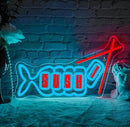 WLHOPE Sushi Fish Neon Sign Neon Signs for Wall Decor Dimmable Sushi Blue Pink Neon Lights LED Sign for Sushi Shop Restaurant Hoom Kitchen Party by GreenHaven Gardens