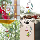 Lolitarcrafts Hummingbird with Flower Stained Glass Suncatcher Bird Stained Glass Window Hangings Hummingbird Gift for Home Decor (Green 1 Pair) by GreenHaven Gardens