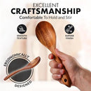 Zulay Kitchen 10-Piece Wooden Spoons for Cooking - Smooth Finish Teak Wooden Utensils for Cooking - Soft Comfort-Grip Wood Spoons for Cooking - Non-Stick Wooden Cooking Utensils - Wooden Spoon Sets by CozyNest Decor
