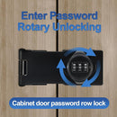 Password Rotary Hasp Locks,Black 1 Pack Cabinet Locks with Combination,Keyless Security Latch for Sliding Barn Door, Gate, Small Door, Closet, Drawers by TinyTreasures Baby Boutique