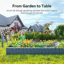 KING BIRD Raised Garden Bed 101" x 36" x 12" 4 Installation Methods for DIY Galvanized Steel Metal Planter Kit Box with 2 Pairs of Gloves (Dark Grey) by GreenHaven Gardens