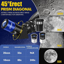 Telescope, 90mm Aperture 800mm-Telescope for Adults & Kids, Professional Refractor Telescopes for Adults High Powered, Beginner-Friendly, Phone Adapter & Stable Stainless Tripod, Portable Carry Bag by TinyTreasures Baby Boutique