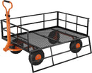 Heavy Duty Steel Garden Cart, 1200 LBS Capacity 3 in 1 Pullable Garden Wagon with 13" Wheels, for Gardening Soil, Tools, and Plant Transport by GreenHaven Gardens