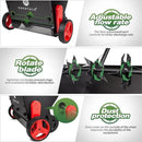 Suchtale Upgrade Push Lawn Spreader for Compost & Peat Moss, Organic Fertilizer Applicator with Rotating Blades, Adjustable Rate Metal Mesh Basket Topdresser by GreenHaven Gardens