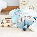 I'm Solid Wood Monthly Weekly Yearly Milestone Age Blocks, Newborn Gifts & Keepsakes for Picture Props (4 Pcs/Blue) by TinyTreasures Baby Boutique