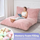 Hobestluk 3 in 1 Bean Bag Chair Giant Bean Bag Chairs Convertible Bean Bag Floor Cushion with Machine Washable Cover, Beanbag Chairs for Adult (Pink) by CozyNest Decor