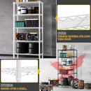 1250 lbs 5 Tier Shelf Metal Storage Shelves Wire Rack Closet Organizers for Garage Kitchen Bathroom Laundry White 11.8" D x 29.5" W x 59.5" H by CozyNest Decor