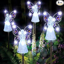 GIGALUMI Solar Angel Garden Stake Lights - 4 Pack Angel Solar Lights Outdoor Garden, Eternal Light Angel with 7 LEDs for Cemetery Grave Decorations, Memorial Gift, Christmas Yard Art, Sympathy Gift by GreenHaven Gardens