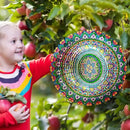 Wind Spinner Rich Love Mandala Wind Spinner Outdoor Hanging Wind Sculptures Kinetic 3D Metal Wind Catcher Yard Art Decoration Garden Decor Gifts for Women/Men/Mother/Father/Daughter/Grandma by GreenHaven Gardens