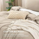 Litanika Khaki Comforter Set Full Size, 3 Pieces Solid Bedding Comforter Set, All Season Down Alternative Bed Set (79x90In Comforter & 2 Pillowcases) by CozyNest Decor