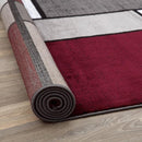 Rugshop Contemporary Modern Boxes Runner Rug 2' x 7'2" Red by TinyTreasures Baby Boutique