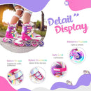 SULIFEEL Rainbow Unicorn Inline Skates for Girls Boys 4 Size Adjustable Light up Wheels Skates for Kids Beginner by TinyTreasures Baby Boutique