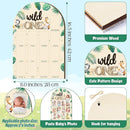 R HORSE My First Year Photo Frame Board, 3D Wild One Birthday Decoration, Jungle Themed Baby First Year Picture Frame 12 Months Milestone Display Wood Board Nursery Decor Gift for Boy Girl by TinyTreasures Baby Boutique