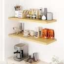 40" Floating Shelves for Wall, 12" Deep Slim Oak Floating Shelves, Wall-Mounted Shelves for Bedroom, Living Room, Kitchen, Bathroom - Set of 2 by CozyNest Decor