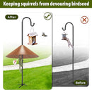 Squirrel Baffle for Bird Feeder Pole, 19-Inch Outdoor Bird Feeder Guard, Squirrel-Proof Birdhouse Baffles, Shepherd's Hook for Outside(Brown) by GreenHaven Gardens