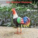 Solar Metal Rooster Animal Lights Decor Metal Chicken Sculpture for Backyard Patio Decor & Lawn OrnamentsGifts10.6inchesH (Rooster) by GreenHaven Gardens