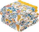 Boho Blanket Throw Quilt, 100% Cotton Soft Light Weight Throw Blankets for Summer, 50"x60" Farmhouse Flower Decorative Blankets, All Season Rustic Reversible Bohemian Throw Quilt by CozyNest Decor