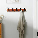 SKOLOO 24-Inch Cherry Wood Coat Rack Wall Mount with 5 Triple Hooks - Ideal for Family Entrances, Classrooms, and Pet Supplies Storage - Perfect Coat Hooks for Wall by CozyNest Decor