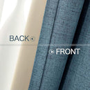 MIULEE Linen Texture Curtains for Bedroom Solid 100% Blackout Thermal Insulated Dusty Blue Curtains Grommet Room Darkening Drapes Luxury Decor for Living Room Nursery 52x96 Inch (2 Panels) by TinyTreasures Baby Boutique