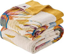 100% Muslin Throw Blanket for Couch, Butterfly and Floral Double Embroidery Summer Throw Blanket 60"x80" for Bed, Chair, Woven Cotton Reversible Mexican Blanket by CozyNest Decor