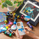 Shuttle Art Color Change Acrylic Paint Set, 16 Colors Chameleon Colors Acrylic Paint in Bottles (60ml/2oz), Non-Toxic for Artists, Beginners and Kids on Rocks, Crafts, Canvas, Wood, Fabric, Ceramic by TinyTreasures Baby Boutique