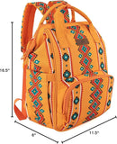Wrangler Aztec Backpack Organized Daypack Travel Baby Bag with Stroller Strap and Side Bottle Pockets WG2204-9110MST by TinyTreasures Baby Boutique