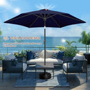 FLAME&SHADE 10ft Patio Umbrella - Outdoor Umbrella with 6 Sturdy Ribs, Push Button Tilt and Crank, UV Protection Table Market Umbrella for Pool, Porch，Garden, Deck, Backyard (Navy Blue) by GreenHaven Gardens