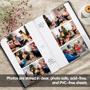 Photo Album 4x6 450 Photos with Writing Space,4 x 6 Photo Book Linen Cover with Front Window, 4x6 Picture Album, 450 Photos Photo Album Book for Wedding Kids Travel Family Baby Pictures (Black) by TinyTreasures Baby Boutique